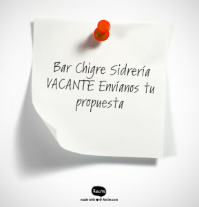 Anuncio concesion bar chigre vacante