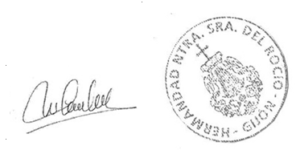 Carta de la Hermandad de Nuestra Señora del Rocío de Gijón